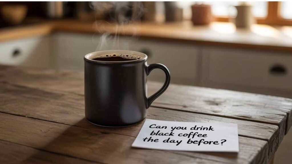 Can you drink black coffee the day before?